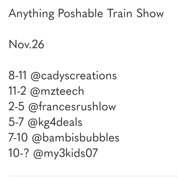 Bambi Is Live- Anything Posh Able Train Show - Picture 3 of 16